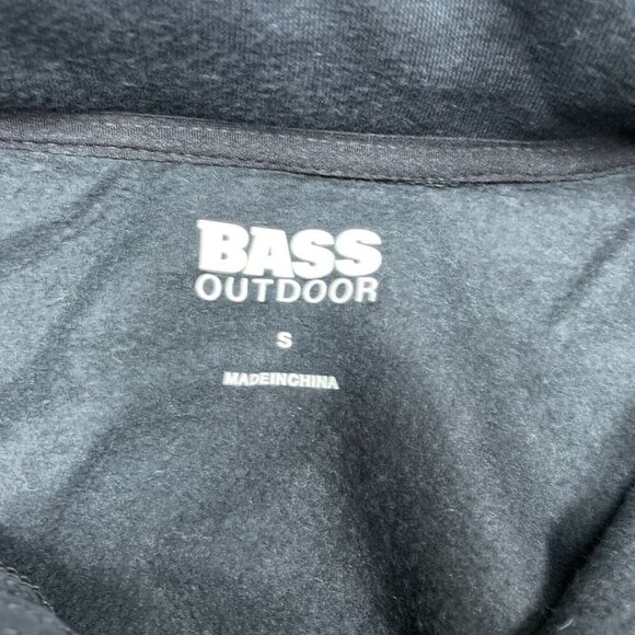 Bass Outdoor 1/4 Zip Black Pullover Fleece Jacket Men NWT 6304 - Picture 3 of 10